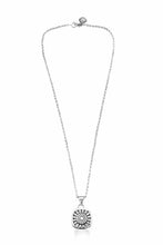 Square Double face Sun and Halo Necklace