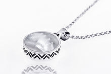 Round Double face Sun and Halo Necklace