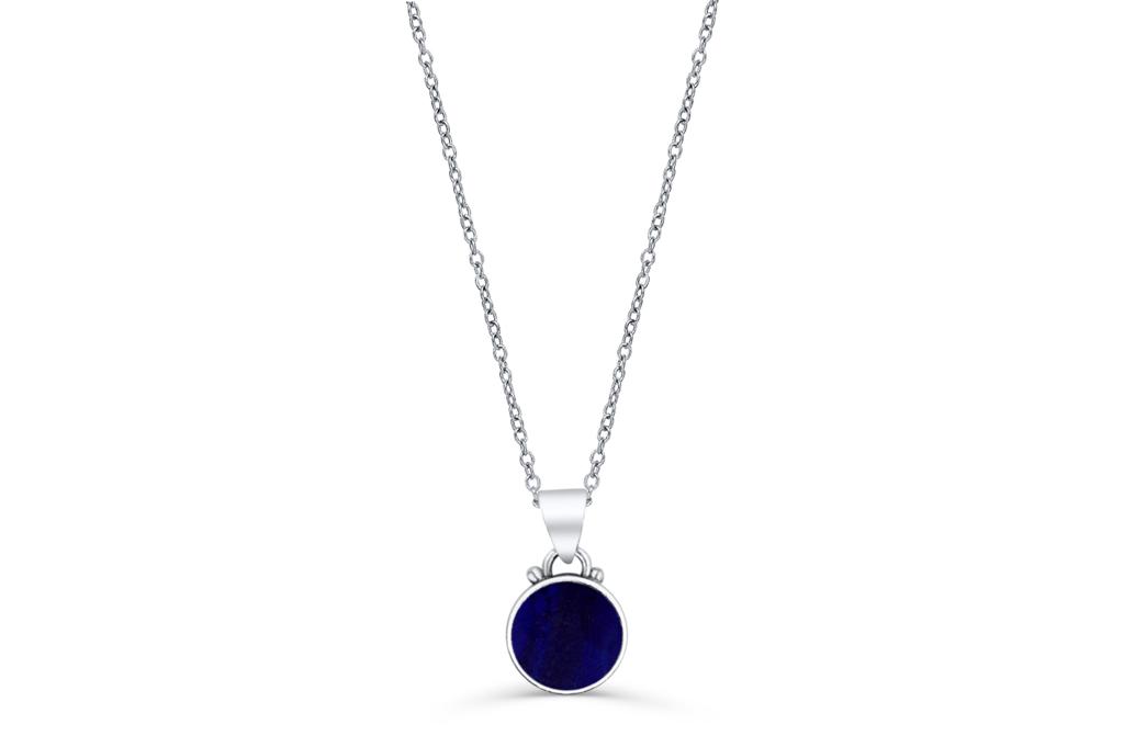 Round Double Face Mini Sun and Halo Necklace