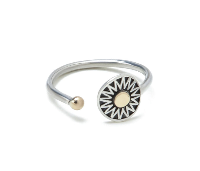 Pure Sun Silver with Gold Ring