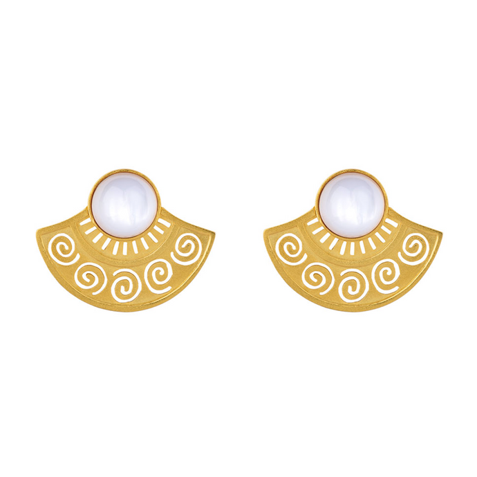 Mezza Sol Gold Earrings
