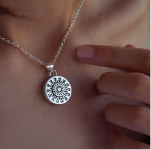 Round Double face Sun and Halo Necklace
